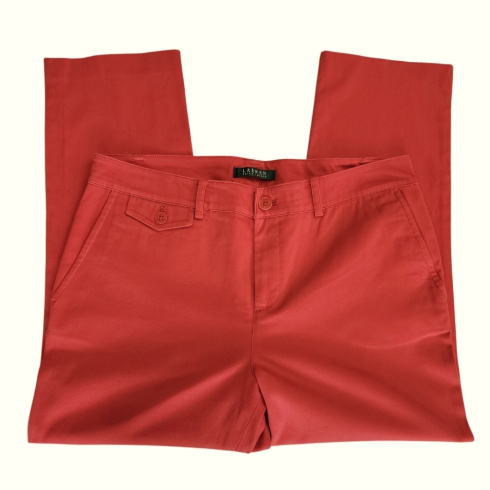 Lauren Ralph Lauren Melon Color, Capri Pants Sz 10 - Picture 2 of 4